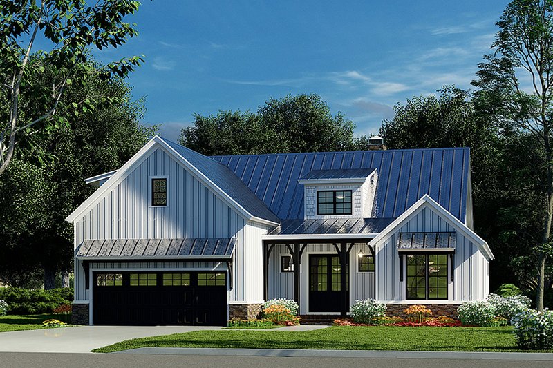 Dream House Plan - Exterior - Front Elevation 3 for Farmhouse House Plan #923-247 - 3 bed, 2.5 bath