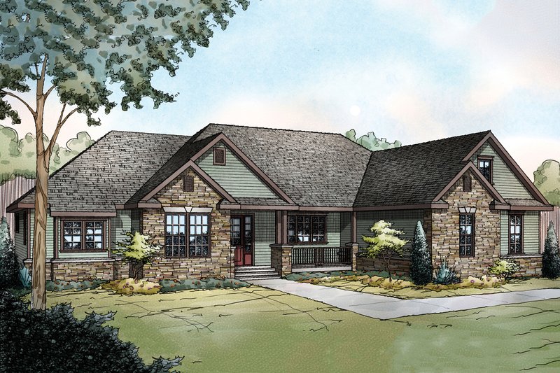 Home Plan - Ranch Exterior - Front Elevation Plan #124-887