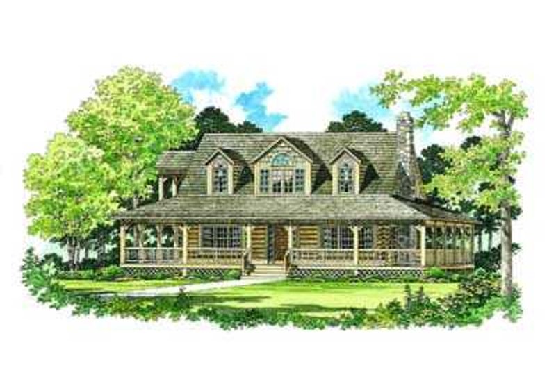 Architectural House Design - Country Exterior - Front Elevation Plan #72-111