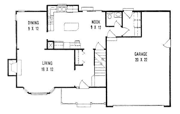 House Blueprint - Traditional Floor Plan - Main Floor Plan #58-148