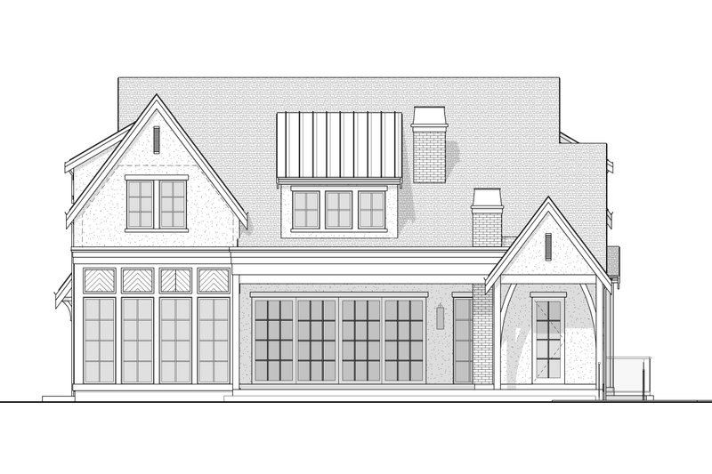 Dream House Plan - Exterior - Rear Elevation 3 for European House Plan #1114-13 - 4 bed, 3.5 bath