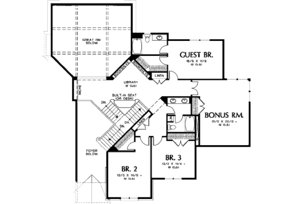 Home Plan - European Floor Plan - Upper Floor Plan #48-359