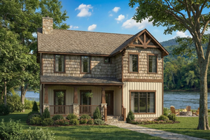 Country Exterior - Front Elevation Plan #17-2218