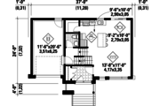 Contemporary Style House Plan - 3 Beds 1 Baths 1426 Sq/Ft Plan #25-4298 