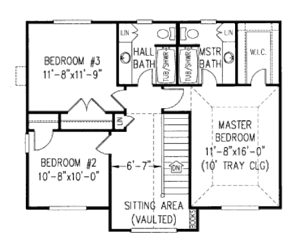 Home Plan - Farmhouse Floor Plan - Upper Floor Plan #11-202