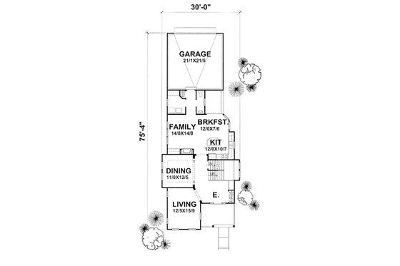 Floor Plan - Main Floor for Victorian House Plan #50-135 - 3 bed, 2.5 bath