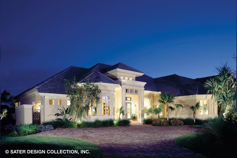 House Blueprint - Mediterranean Exterior - Front Elevation Plan #930-190