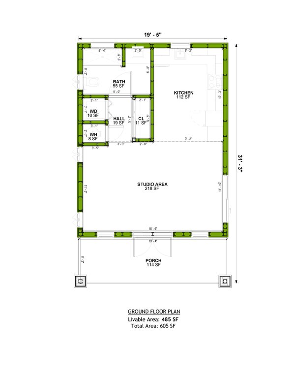 Architectural House Design - Craftsman Floor Plan - Main Floor Plan #1106-113