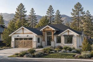 Home Plan - Exterior - Front Elevation for Craftsman House Plan #1100-127 - 3 bed, 2 bath