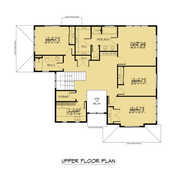 Contemporary Style House Plan - 5 Beds 3 Baths 2967 Sq/Ft Plan #1066 ...