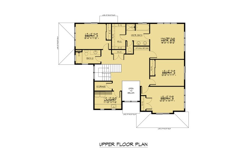 Dream House Plan - Floor Plan - Upper Floor for Contemporary House Plan #1066-204 - 5 bed, 3 bath