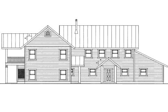 Exterior - Front Elevation 3 for Bungalow House Plan #117-740 - 5 bed, 4 bath
