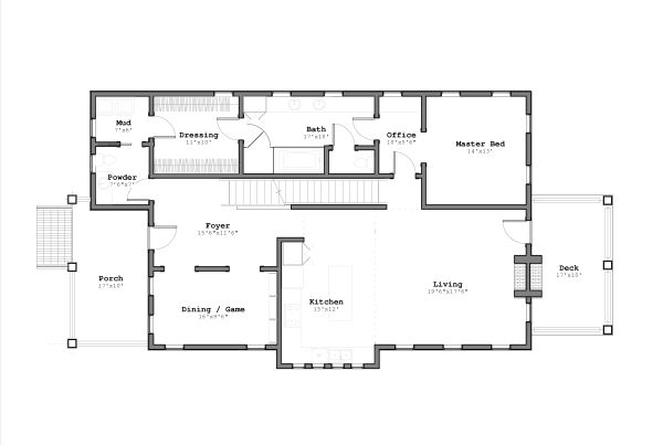 Contemporary Floor Plan - Main Floor Plan #926-4