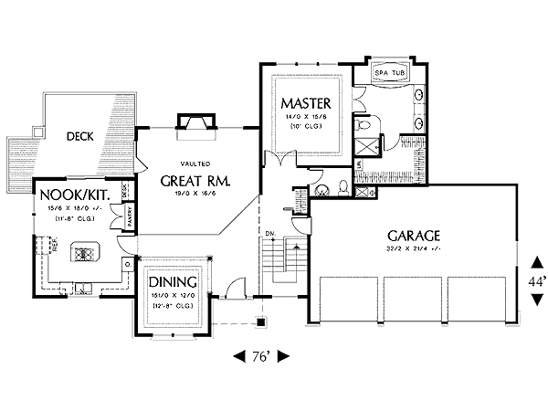 House Plan Design - Traditional Floor Plan - Main Floor Plan #48-419