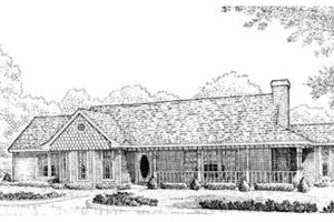 Country Exterior - Front Elevation Plan #410-178