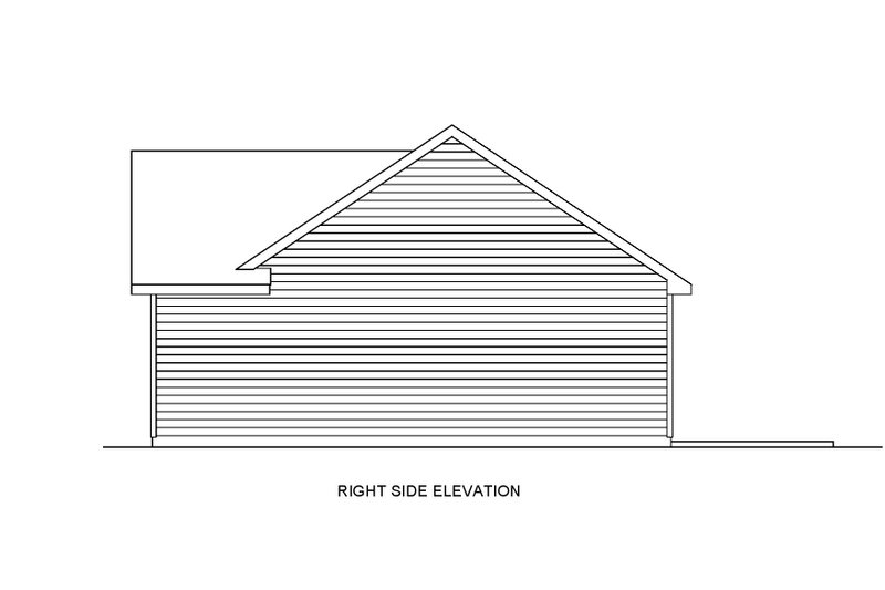 House Plan Design - Exterior - Other Elevation for Ranch House Plan #54-603 - 3 bed, 2 bath