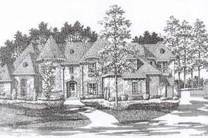 European Exterior - Front Elevation Plan #141-239