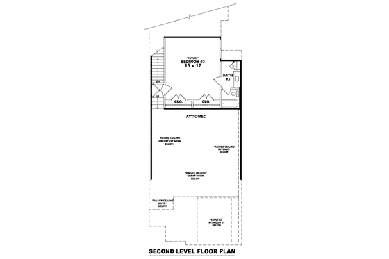 Floor Plan - Other Floor for European House Plan #81-13657 - 2 bed, 2 bath