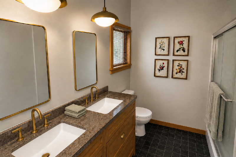 House Blueprint - Interior - Master Bathroom for Farmhouse House Plan #126-255 - 3 bed, 2.5 bath
