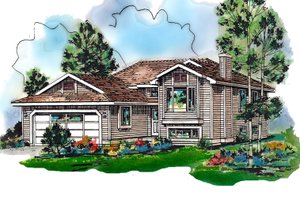 Traditional Exterior - Front Elevation Plan #18-304