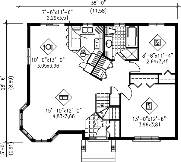 Traditional Floor Plan - Main Floor Plan #25-162