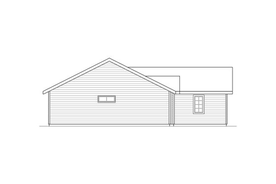 Exterior - Other Elevation for Ranch House Plan #124-905 - 3 bed, 2 bath