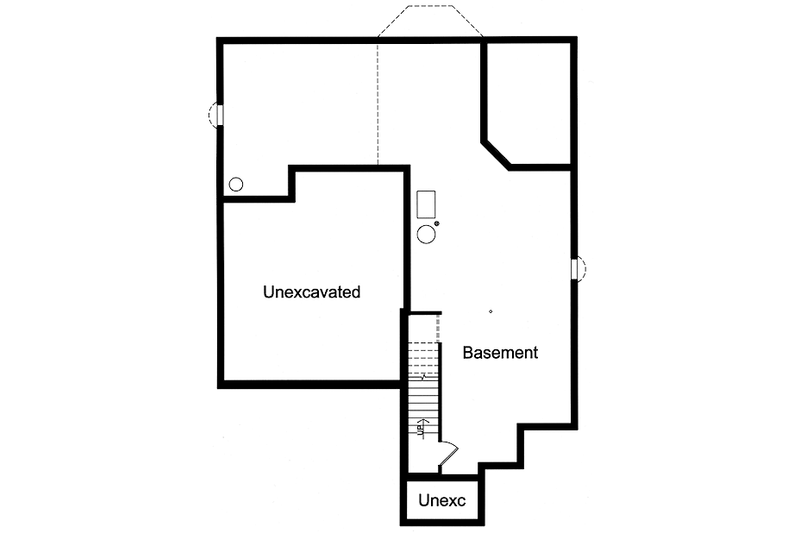 Dream House Plan - Floor Plan - Lower Floor for European House Plan #46-487 - 4 bed, 2.5 bath