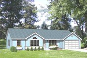 Ranch Style House Plan - 3 Beds 2 Baths 1463 Sq/Ft Plan #116-146 Exterior 