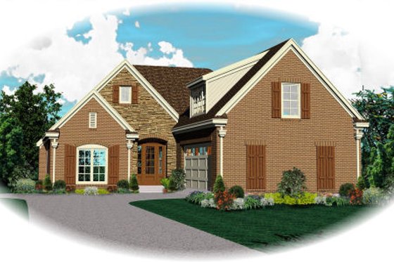 Exterior - Front Elevation for Traditional House Plan #81-13898 - 3 bed, 2.5 bath