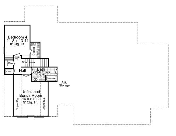 European Floor Plan - Upper Floor Plan #21-257