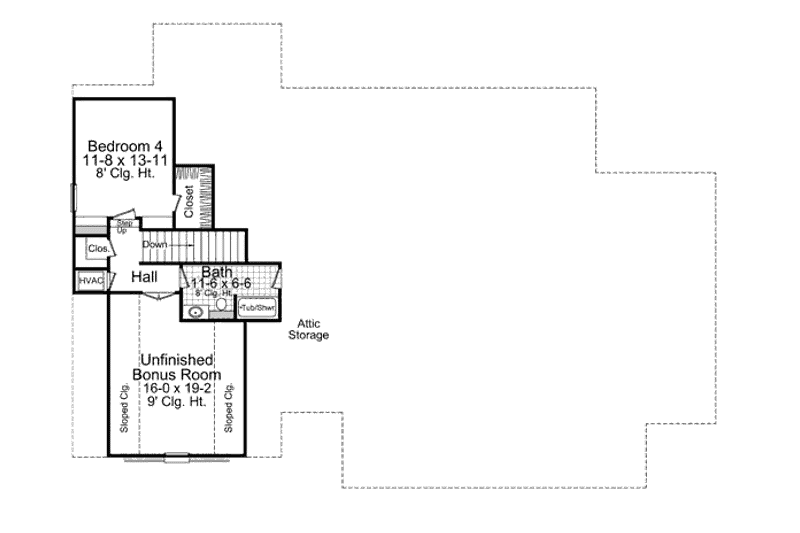 Home Plan - Floor Plan - Upper Floor for European House Plan #21-257 - 4 bed, 3.5 bath