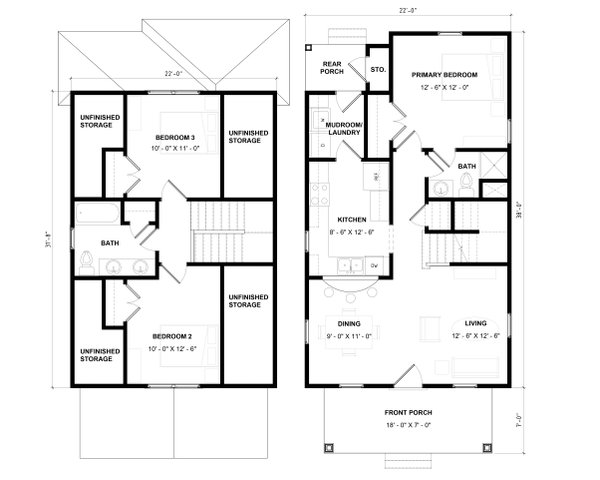Dream House Plan - Floor Plan - Main Floor for Craftsman House Plan #936-3 - 3 bed, 2 bath