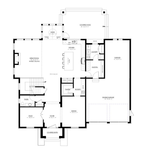House Plan Design - Traditional Floor Plan - Main Floor Plan #1114-77