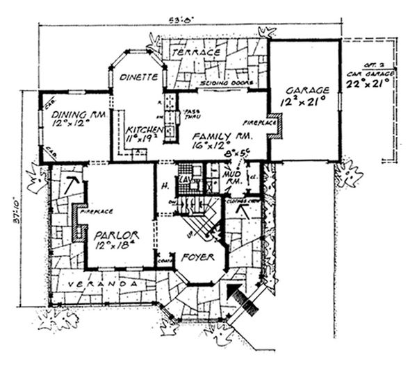 House Design - Victorian Floor Plan - Main Floor Plan #315-105