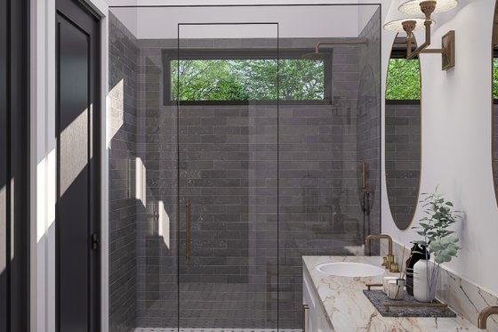 Interior - Master Bathroom 1 for Barndominium House Plan #455-405 - 2 bed, 2 bath