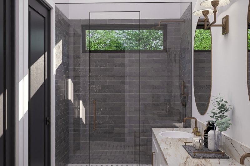 Dream House Plan - Interior - Master Bathroom 1 for Barndominium House Plan #455-405 - 2 bed, 2 bath