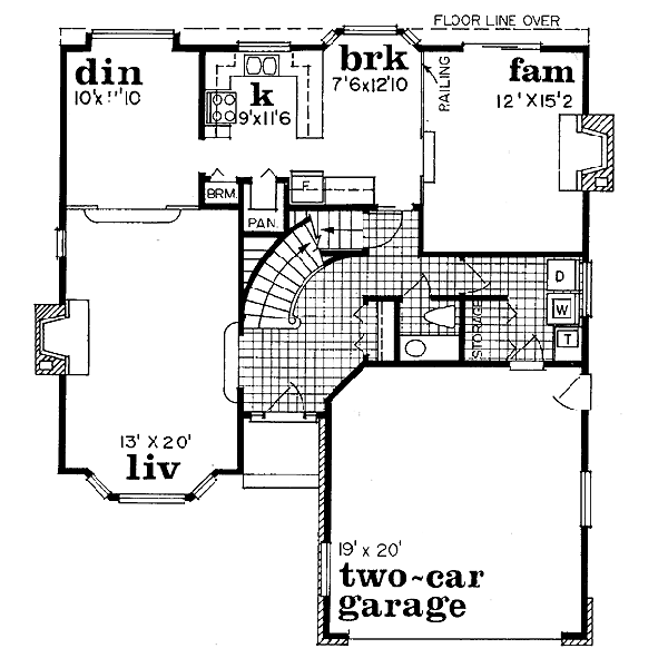 Traditional Floor Plan - Main Floor Plan #47-154