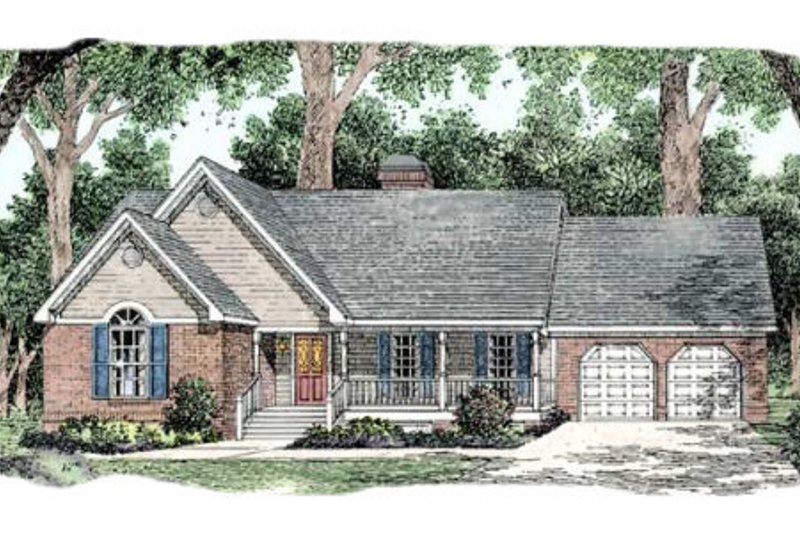 Architectural House Design - Country Exterior - Front Elevation Plan #406-159