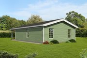 Cabin Style House Plan - 3 Beds 2 Baths 852 Sq/Ft Plan #1061-25 