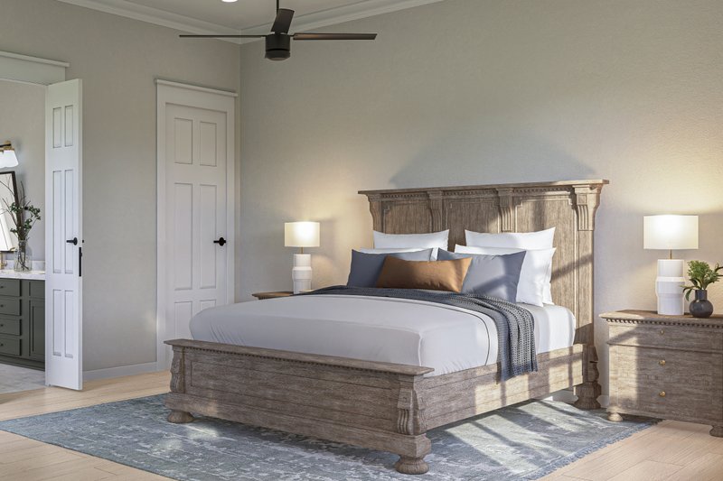 Architectural House Design - Interior - Master Bedroom for Farmhouse House Plan #430-329 - 3 bed, 2.5 bath