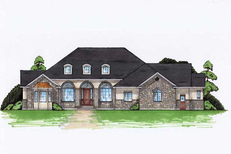 Architectural House Design - Colonial Exterior - Front Elevation Plan #5-336
