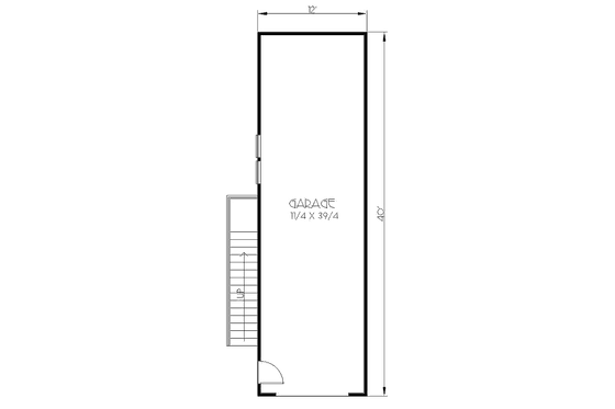 Floor Plan - Main Floor for Bungalow House Plan #423-30, 0 bath