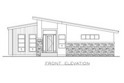 Contemporary Style House Plan - 3 Beds 2 Baths 1665 Sq/Ft Plan #1100-89 Exterior 