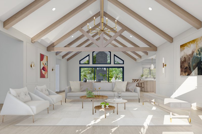 Architectural House Design - Interior - Family Room for Ranch House Plan #1064-191 - 3 bed, 2 bath