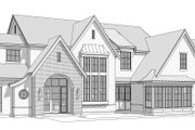 European Style House Plan - 6 Beds 4.5 Baths 4954 Sq/Ft Plan #1114-12 Exterior 