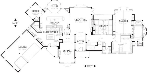 Home Plan - Craftsman Floor Plan - Main Floor Plan #48-622