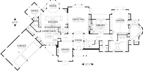 Craftsman Floor Plan - Main Floor Plan #48-622