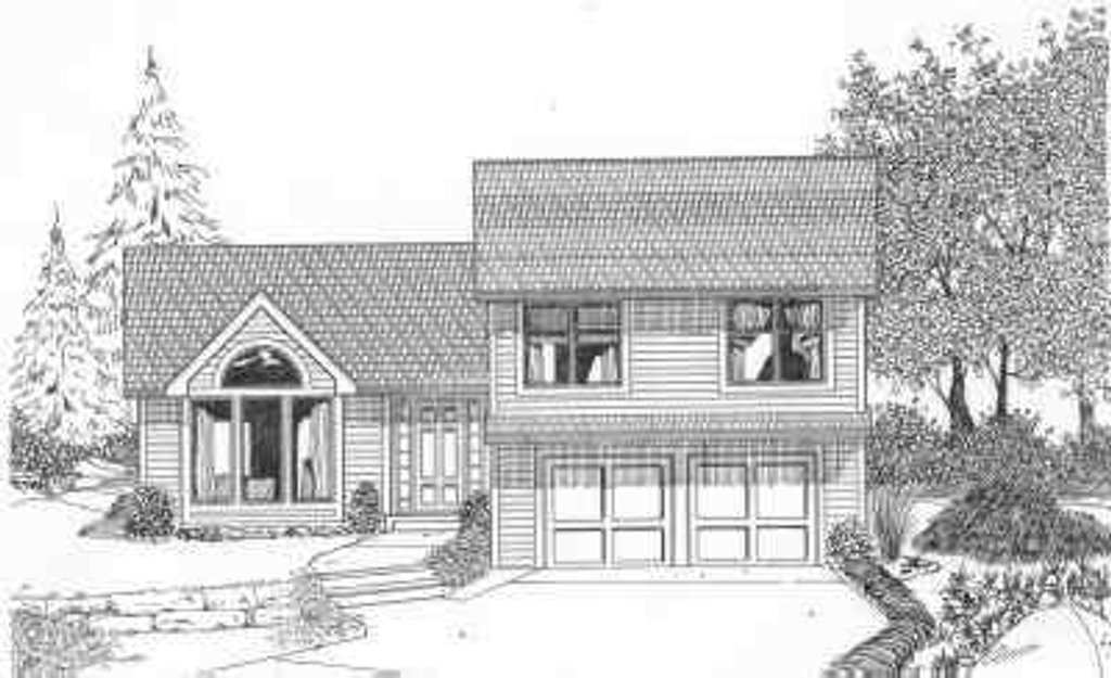 Exterior - Front Elevation 2 for Traditional House Plan #6-174 - 3 bed, 2.5 bath