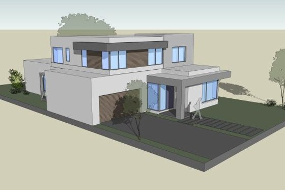 Exterior - Other Elevation 2 for Modern House Plan #496-25 - 4 bed, 2.5 bath