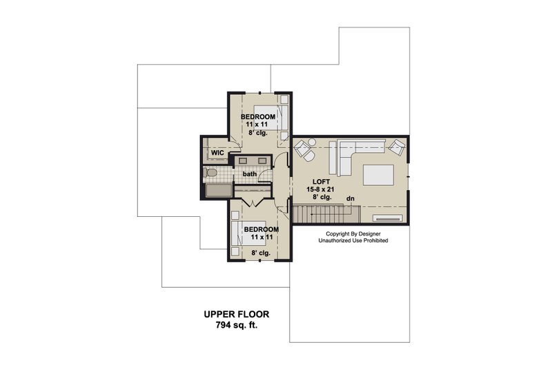 Home Plan - Floor Plan - Upper Floor for Traditional House Plan #51-1415 - 4 bed, 3.5 bath